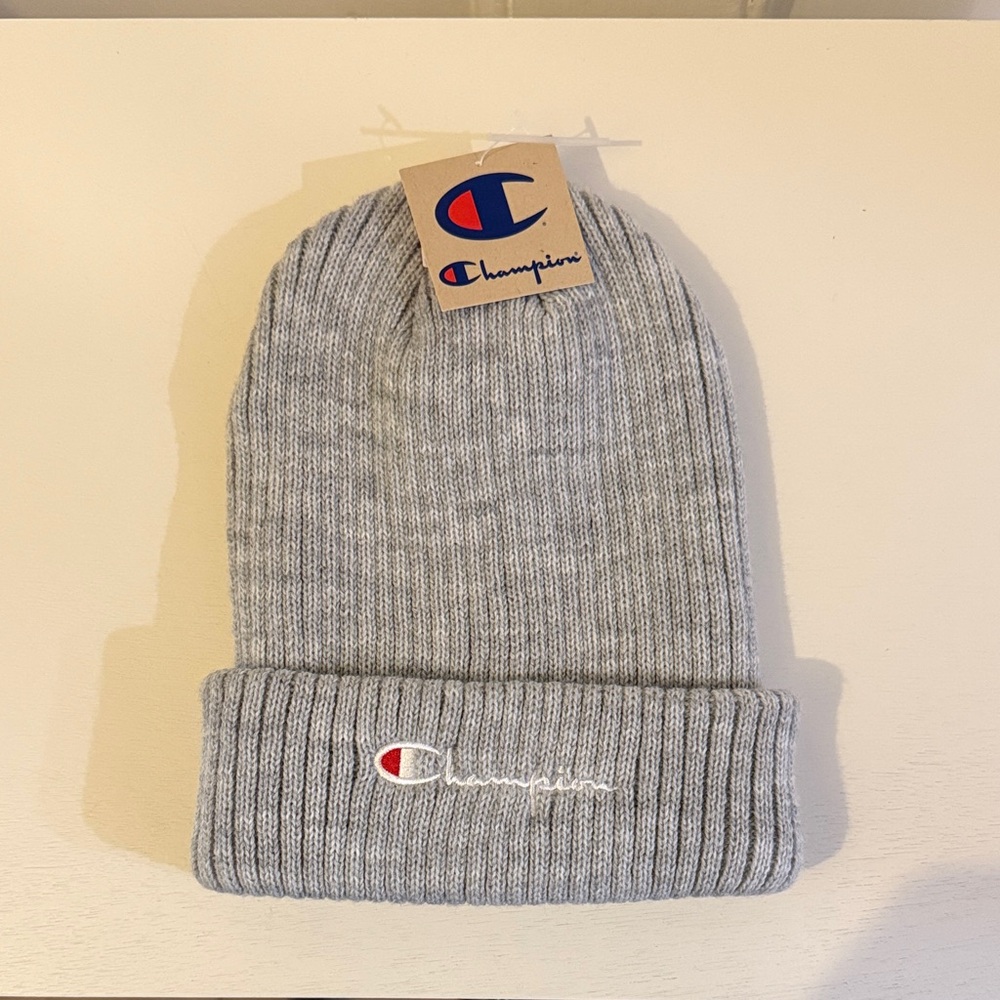 Champion Ribbed Gray Beanie
